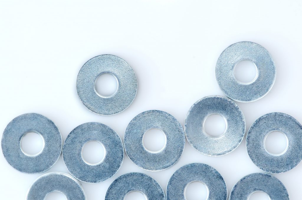 collection of flat penny washers
